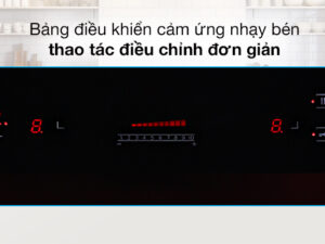 3. Bếp từ Sunhouse kế bảng điều khiển cảm ứng riêng biệt cho mỗi lò nấu
