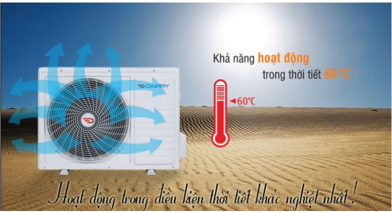 Điều hòa Dairry i-DR09KC 9000BTU 1 chiều inverter 11 8. Điều hòa Dairry hoạt đông bền bỉ với thời gian