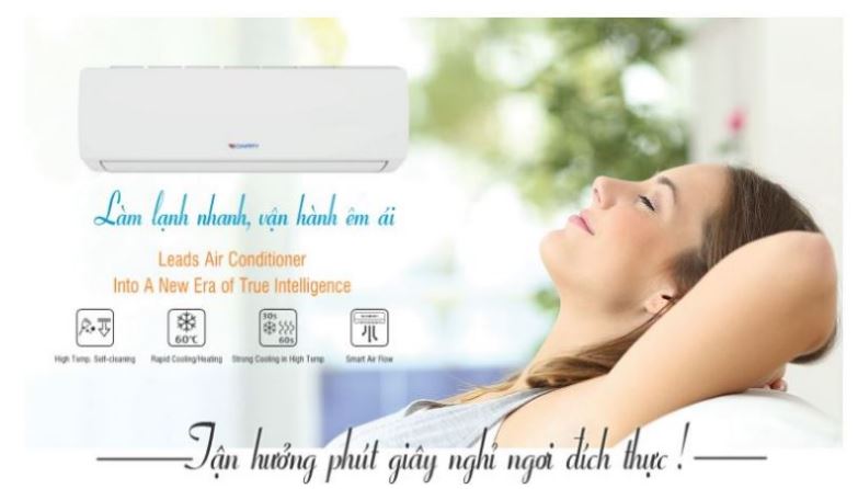 7. Máy lạnh treo tường Dairrry i-DR09KH giá rẻ chính hãng cho khả năng làm lạnh nhanh, vận hành êm ái 