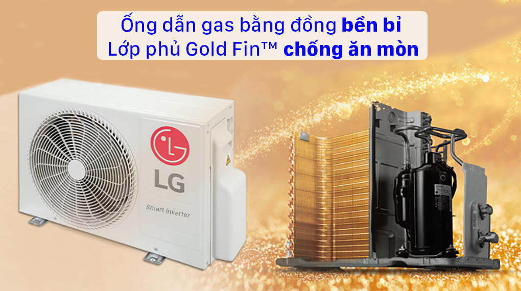 Điều hòa multi LG A3UQ24GFD0 - Dàn tản nhiệt mạ vàng Gold Fin™️