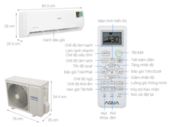 1. Hình ảnh tổng quan điều hoà Aqua inverter 9000BTU 1 chiều AQA-KCRV10TK