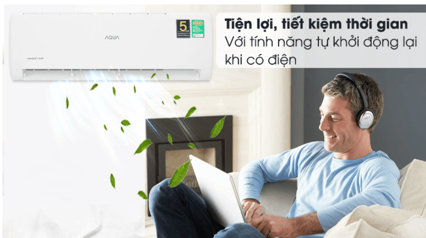 7. Tính năng tự khởi động lại khi có điện tiện lợi, máy ghi nhớ chương trình trước đó