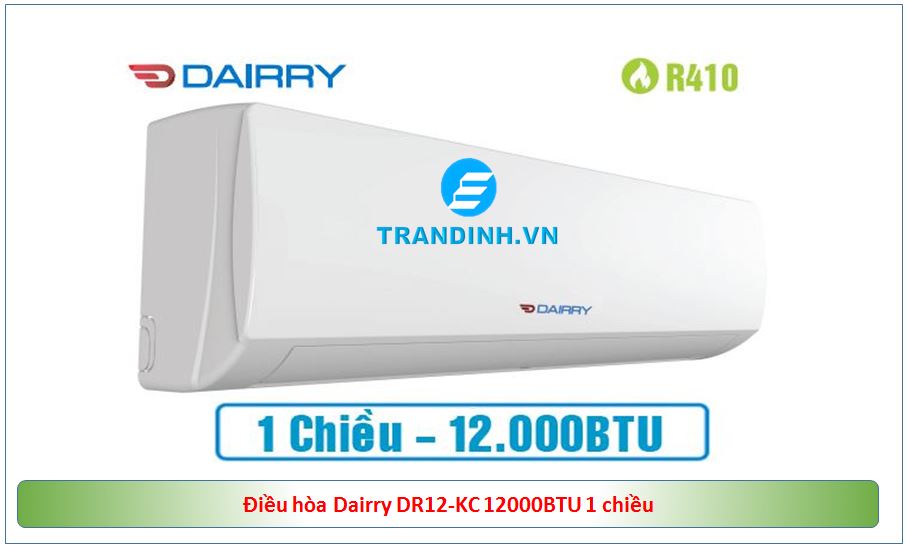 1. Điều hòa Dairry DR12-KC có thiết kế gọn gàng bắt mắt
