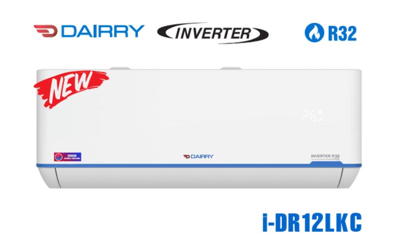 3. Điều hòa inverter Dairry i-DR12LKC có thiết kế nguyên khối, chắc chắn hiện đại