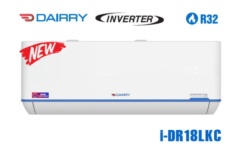 3. Điều hòa 18000BTU Dairry i-DR18LKC thiết kế nguyên khối, hiện đại, sang trọng