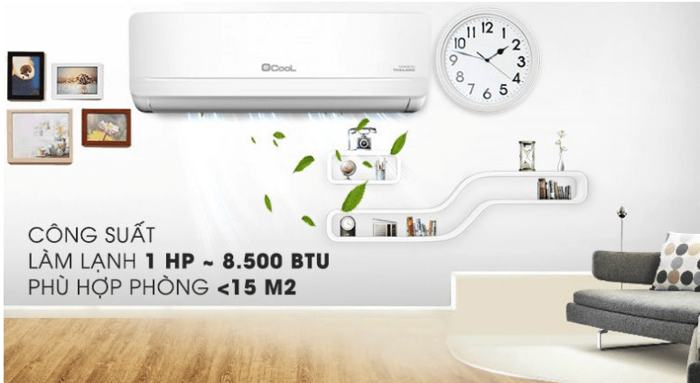 Điều hòa EcooL ECL-1E09ST 9000BTU 1 chiều 5 1. Điều hòa EcooL ECL-1E09ST 9000BTU 1 chiều có thiết kế hiện đại, thanh thoát