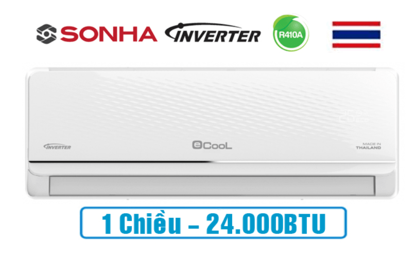 1. Điều hòa Ecool ECL-1I18FL 18000BTU 1 chiều inverter có thiết kế sang trọng, hiện đại