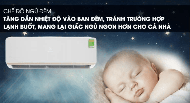 Điều hòa Electrolux ESM18CRO-A1 18000BTU 1 Chiều inverter 11 8. ESM18CROA1 | Máy lạnh 12000BTU Electrolux giúp bạn có giấc ngủ sâu hơn với chế độ ngủ đêm