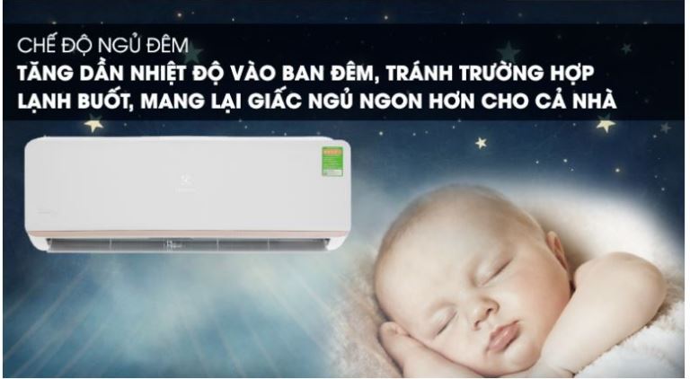 Điều hòa Electrolux ESV18CRO-D1 18000BTU 1 chiều inverter 10 7. Máy lạnh Electrolux ESV18CRO-D1 giúp bảo vệ sức khoẻ với chế độ ngủ dễ chịu thoải mái