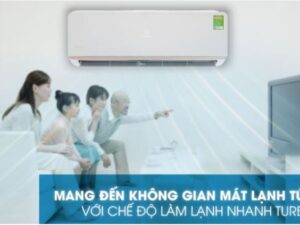 5. Điều hòa Electrolux ESV18CRO-D1 làm mát lạnh nhanh nhờ chế độ làm lạnh Turbo
