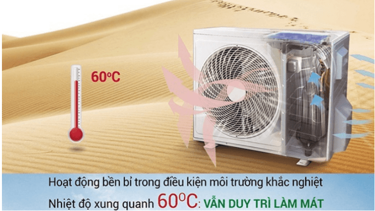 6. ETIN25HS1 | Máy lạnh 24000BTU Erito với thiết kế cục nóng được phủ lớp đặc biệt bền bỉ với thời gian