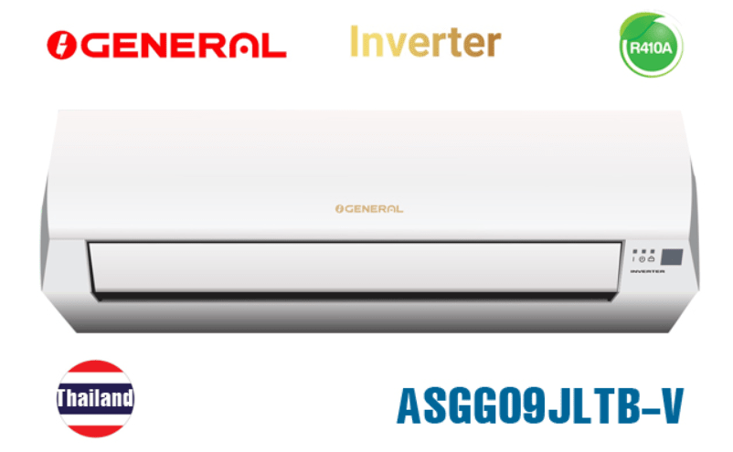 1. Điều hòa General ASGG09JLTB-V 9000BTU 1 chiều inverter có thiết kế gọn gàng, sang trọng