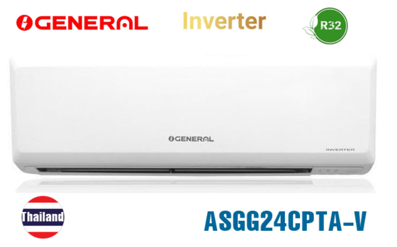 1. Điều hòa General ASGG24CPTA-V 24000BTU 1 chiều inverter có thiết kế nguyên khối chắc chắn