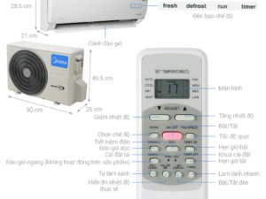 1. Phác hoạ tổng quan điều hoà Midea 9500 BTU MSAFA-10CRDN8