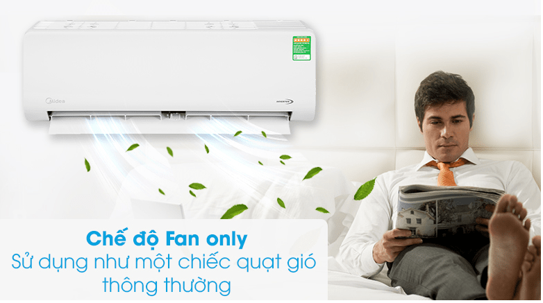 Điều hoà Midea Inverter 1 HP MSAG-10CRDN8 13 Đa dạng cách sử dụng với chế độ Fan only