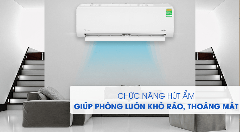 Điều hoà Midea Inverter 1 HP MSAG-10CRDN8 11 Chức năng hút ẩm giúp căn phòng khô ráo, thoáng đãng