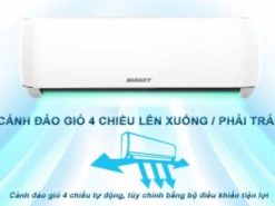 2. Sanaky SNK-12CMA trang bị cánh đảo gió 4 chiều.