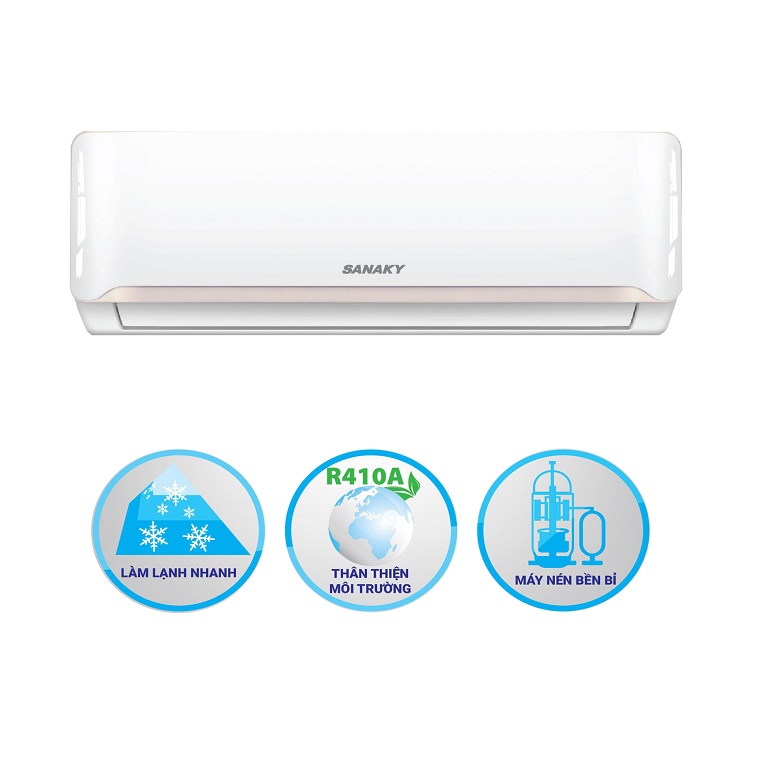Điều hòa Sanaky SNK-18CMA 18000BTU 1 chiều 7 5. Hiệu suất với chất Gas làm lạnh R410A thế hệ mới nhất.