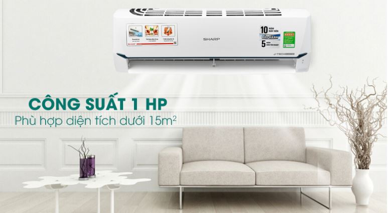 Điều hòa Sharp 9000BTU 1 chiều inverter AH-X9XEW 4 2. Điều hòa Sharp AH-X9XEW có thiết kế tinh tế, hiện đại bắt mắt