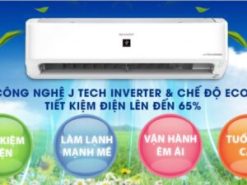 3. Máy lạnh Sharp AH-XP10YMW sở hữu công nghệ J-Tech Inverter và chế độ Eco