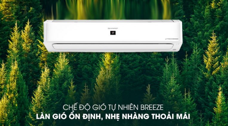 Điều hòa Sharp AH-XP10YMW 9000BTU 1 chiều inverter 13 9. Bảo vệ sức khỏe cùng chế độ Breeze gió tự nhiên