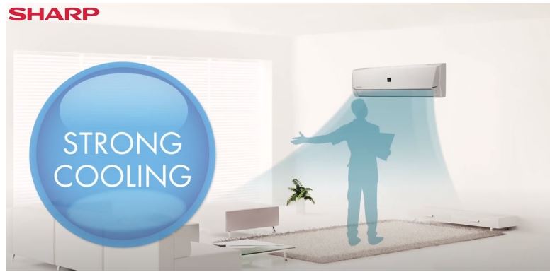 4. Điều hòa inverter Sharp AH-XP13YMW sở hữu chế độ Powerful Jet làm lạnh cực nhanh