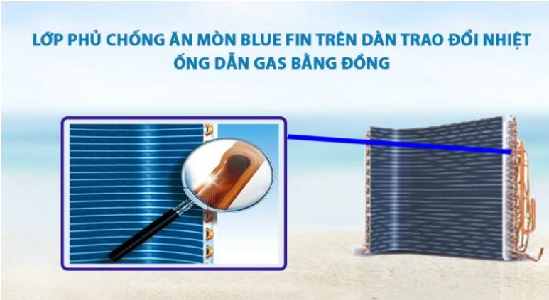 10. Dàn tản nhiệt điều hòa Sharp mạ đồng chống ăn mòn, bền bỉ với thời gian
