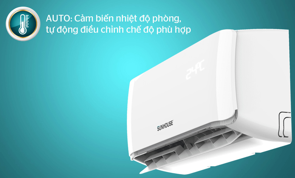 9. Tự động điều chỉnh chế độ làm mát phù hợp với chế độ Auto trên máy lạnh SHR-AW09C320