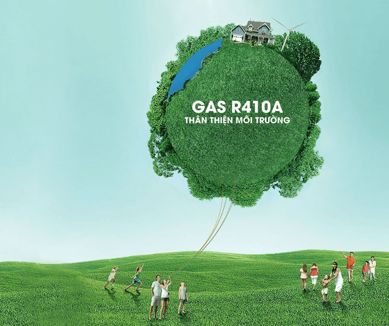 Điều hoà Sunhouse SHR-AW09H310 sử dụng gas R410a an toàn sức khỏe, thân thiện với môi trường
