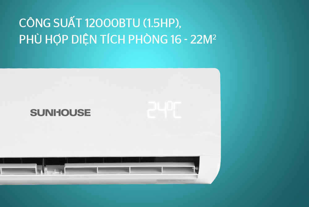 3. Công suất 9000BTU (1HP), phù hợp cho phòng diện tích 15-20m2