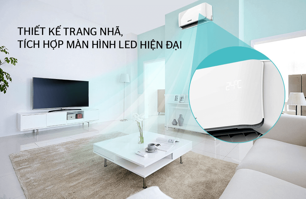 1. Máy lạnh Sunhouse 2 chiều SHR AW12H310 sở hữu thiết kế hiện đại, sang trọng