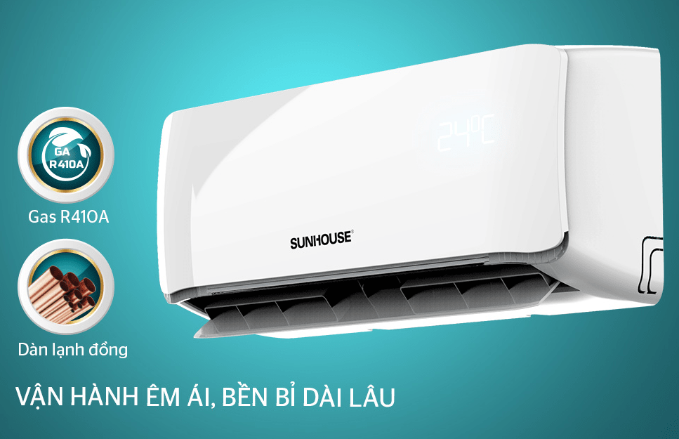 Điều hòa Sunhouse 1 chiều 24000BTU SHR-AW24C310 9 Điều hoà Sunhouse AW24C310 vận hành êm ái, tiết kiệm điện năng