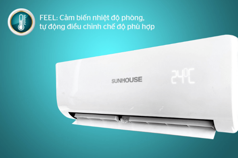 8. Máy lạnh Sunhouse AW24H110 có chế độ SLEEP tự động điều chỉnh nhiệt độ thông minh