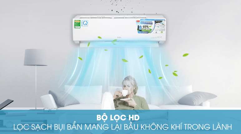 3. Máy lạnh TCL TAC 10CSD/XA66 lọc sạch không khí nhờ bộ lọc HD 