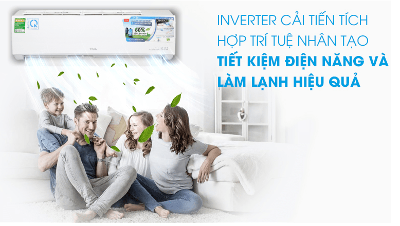 9. 10CSD/XA66 -Điều hoà TCL sử dụng công nghệ Inverter giúp tiết kiệm điện năng tối ưu