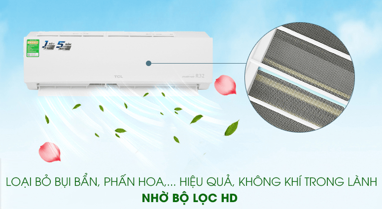 10. Lọc sạch không khí với bộ lọc HD trên điều hoà TCL TAC 13CSDXA66 12000btu inverter