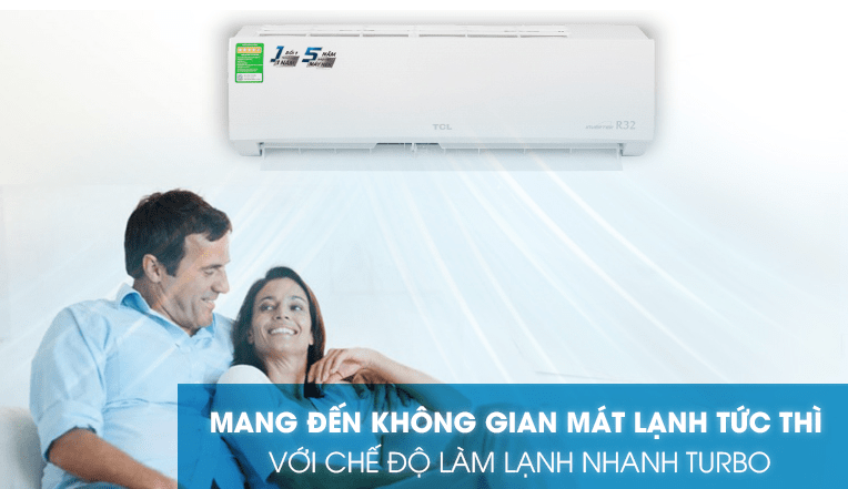 6. Chế độ Turbo giúp nhanh chóng làm lạnh tiện lợi trên điều hoà TCL TAC-13CSD/XA66 inverter 