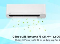 Công suất làm lạnh 12000 BTU là lựa chọn phù hợp cho không gian có diện tích từ 15 - 20 m2 (từ 40 đến 60 m3)