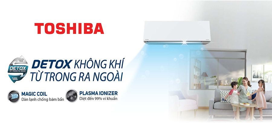 Giảm chi phí bảo trì cho máy lạnh Toshiba với công nghệ chống bám bẩn Magic Coil -RAS-H18C4KCVG-V