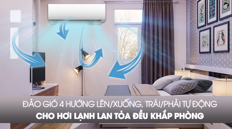 Máy lạnh Toshiba sở hữu cánh quạt xiên lớn hơn 13% và cửa gió mở rộng đến 72 độ -