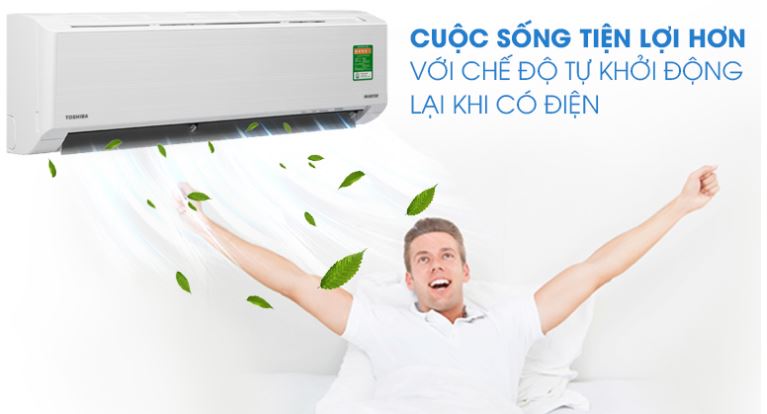 8. Điều hòa Toshiba RASH10D2KCVG-V có tính năng tự khởi động lại khi có điện