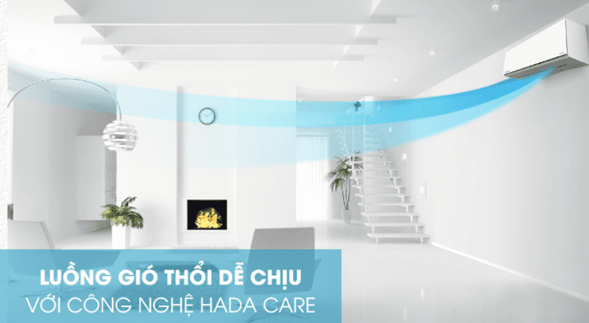 Điều hoà Toshiba RAS-H10E2KCVG-V - Công nghệ Hada Care tạo luồng gió thổi dễ chịu, bảo vệ làn da người dùng