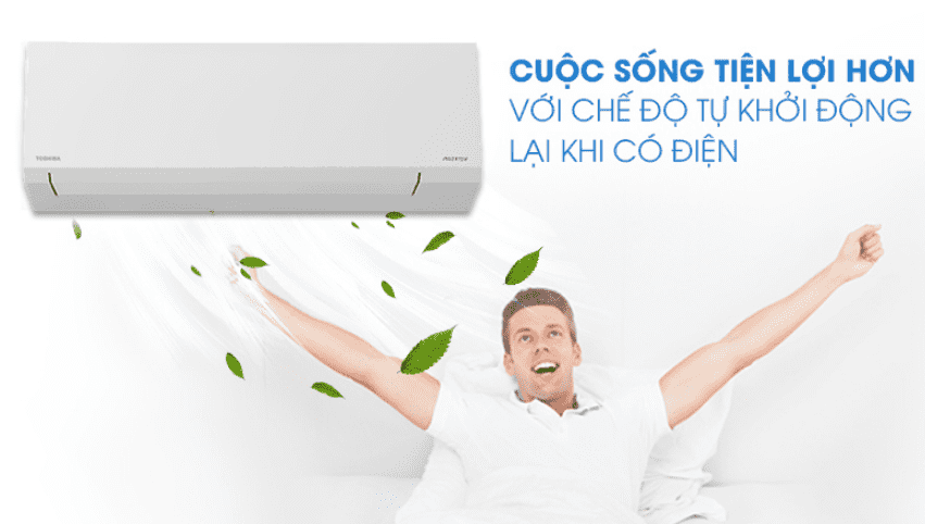 Điều hoà Toshiba RAS-H10E2KCVG-V - Tính năng tự khởi động lại khi có điện, ghi nhớ cài đặt trước đó thông minh
