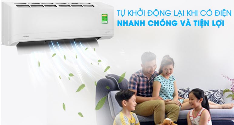 Điều hòa Toshiba 9000BTU 1 chiều inverter RAS-H10X2KCVG-V 11 9. Tiện lợi hơn với chức năng tự khởi động lại khi có điện