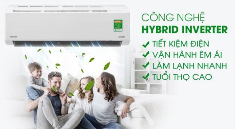 3. Máy lạnh Toshiba RAS-H10D2KCVG-V sở hữu công nghệ Hybrid Inverter