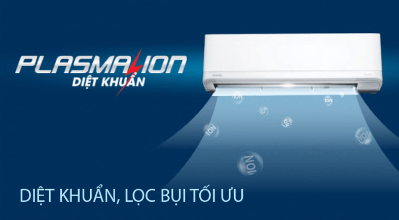 Điều hòa Toshiba RAS-H13L3KCVG-V inverter 12000BTU 9 4. điều hòa Toshiba RAS-H13L3KCVG-V diệt khuẩn, loại bỏ tác nhân gây dị ứng nhờ công nghệ Plasma Ion