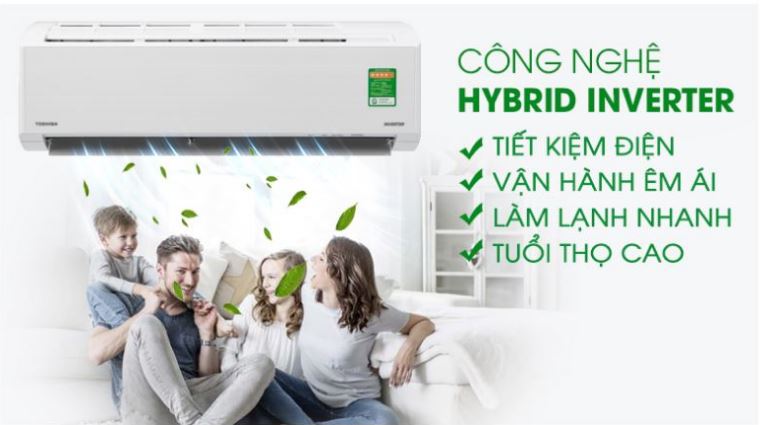 Điều hòa Toshiba RAS-H18C2KCVG-V 18000BTU 1 chiều inverter 14 8. Máy lạnh Toshiba RAS H18C2KCVG-Vsở hữu công nghệ Hybrid Inverter