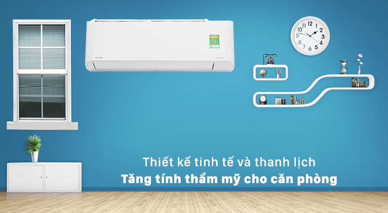 Điều hoà Toshiba RAS-H18L3KCVG-V inverter 2HP 5 3. Điều hoà Toshiba RAS-H18L3KCVG mang đến sự hài hòa cho căn phòng với thiết kế tinh tế