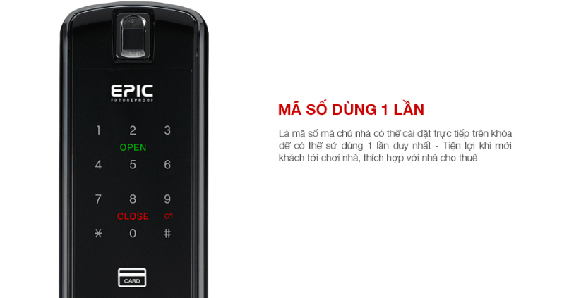 Khóa điện tử thông minh EF P8800K ULTIMATE 5 KHÓA ĐIỆN TỬ EPIC EF P8800K