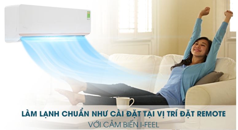 5. Điều hòa 1 chiều Electrolux ESV09CRR-C6 làm lạnh nhanh chóng tại vị trí đặt remote với cảm biến iFeel